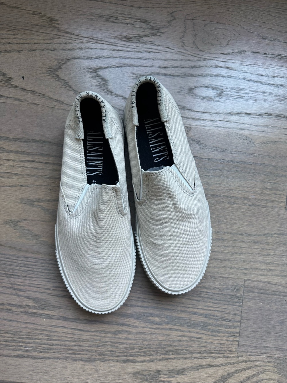 All Saints Men's Slip-On Canvas Loafers size 7
